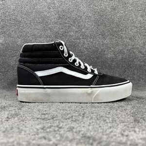 Vans Ward Hi Women’s Size 10.5 Black High-Top Athletic Skate Platform Shoes Used